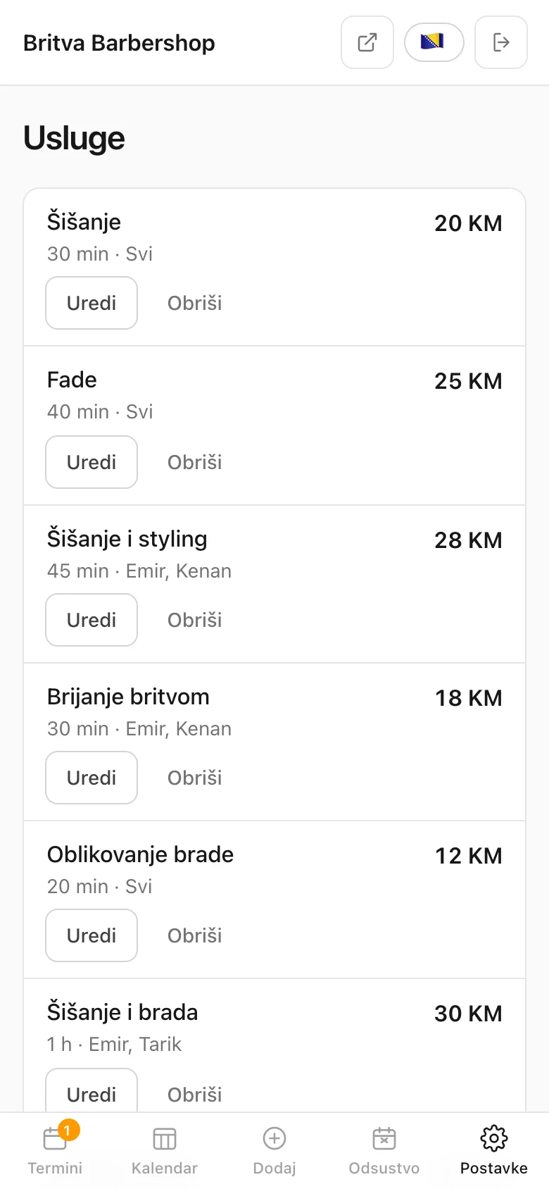 Cjenovnik